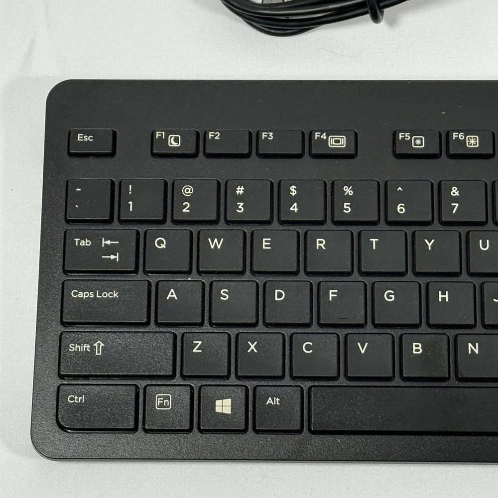 HP Slim Keyboard Kbar211 & Optical Mouse USB Wired Black Genuine Set